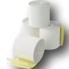 10 Rouleaux, bobine de caisse autocopiant 2 plis feuillets blanc / jaune format 76 x 70 x 12 avec duplicata jaune