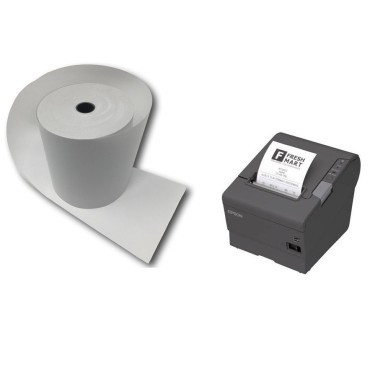 rouleaux papier pour imprimante thermique 80 x 80 x 12 sans bisphenol 
