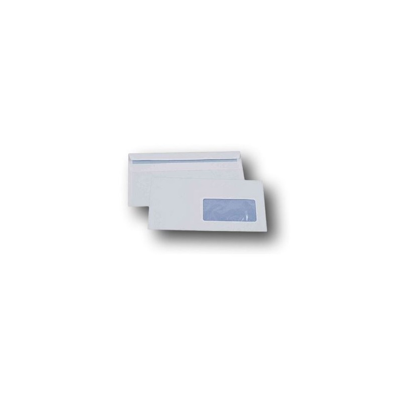 Enveloppes DL 110 x 220mm papier blanc avec fenêtre